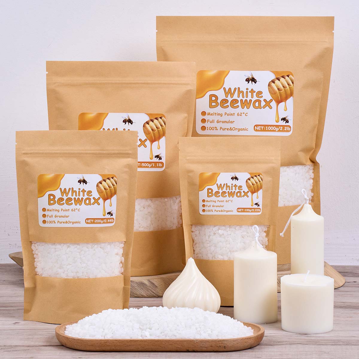 ขี้ผึ้งสีขาวธรรมชาติบริสุทธิ์เ - Candle Making With Beeswax บทวิจารณ์และราคา