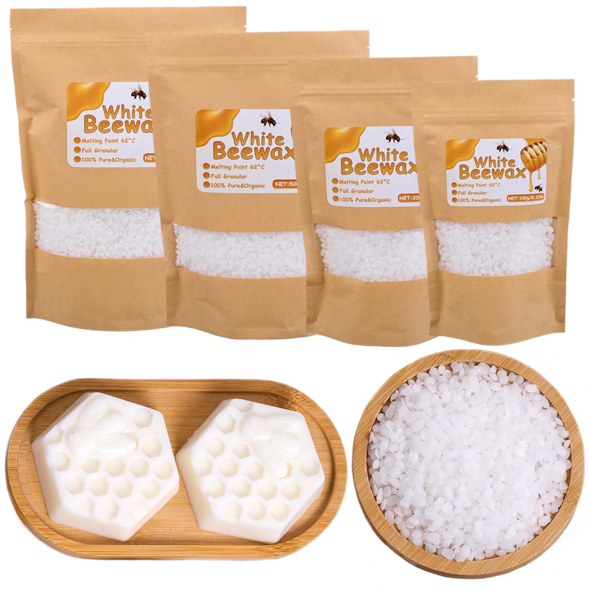 ขี้ผึ้งสีขาวธรรมชาติบริสุทธิ์เ - Candle Making With Beeswax บทวิจารณ์และราคา