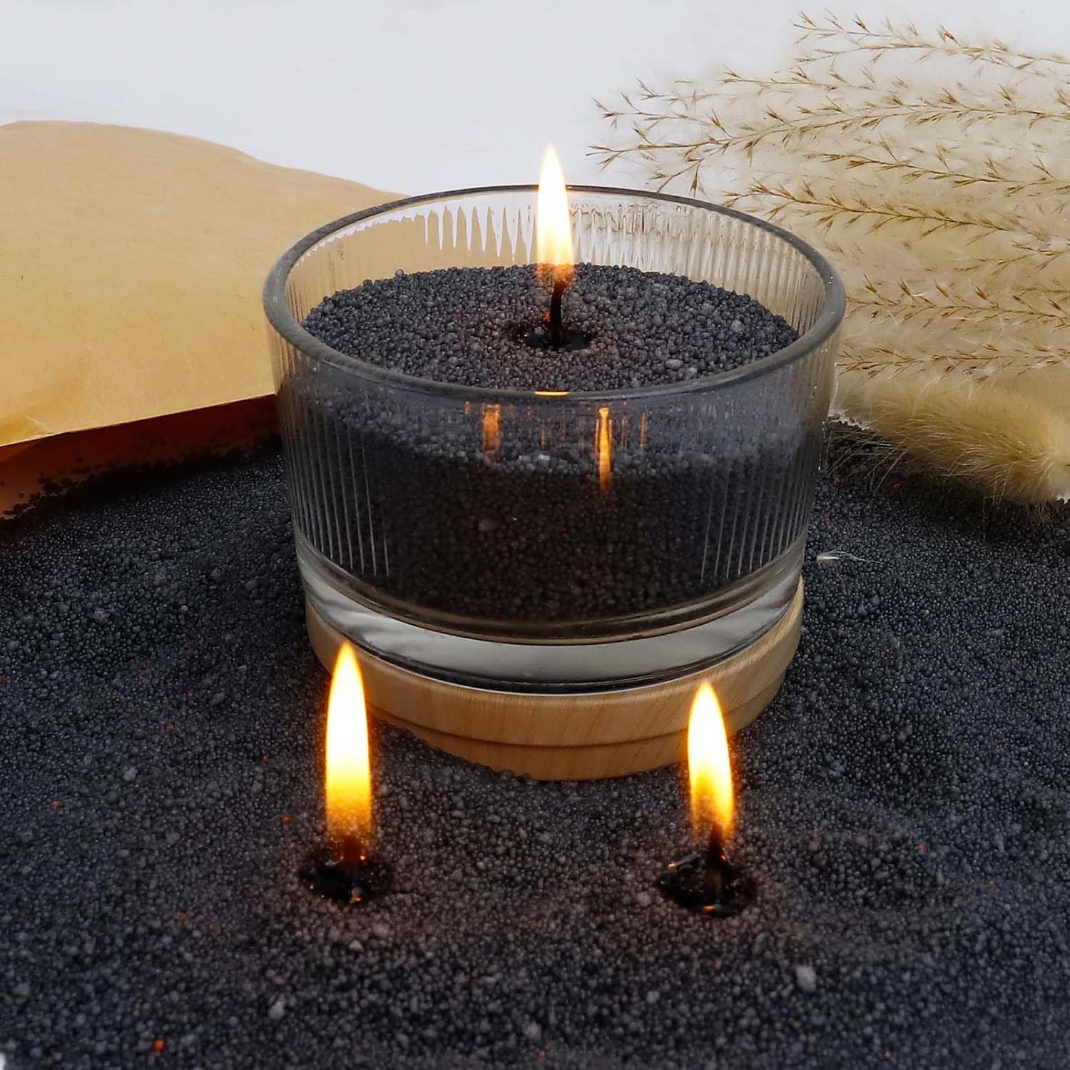 ทรายเทียนสีดำพร้อมไส้เทียน 200 - Candle Making With Beeswax บทวิจารณ์และราคา